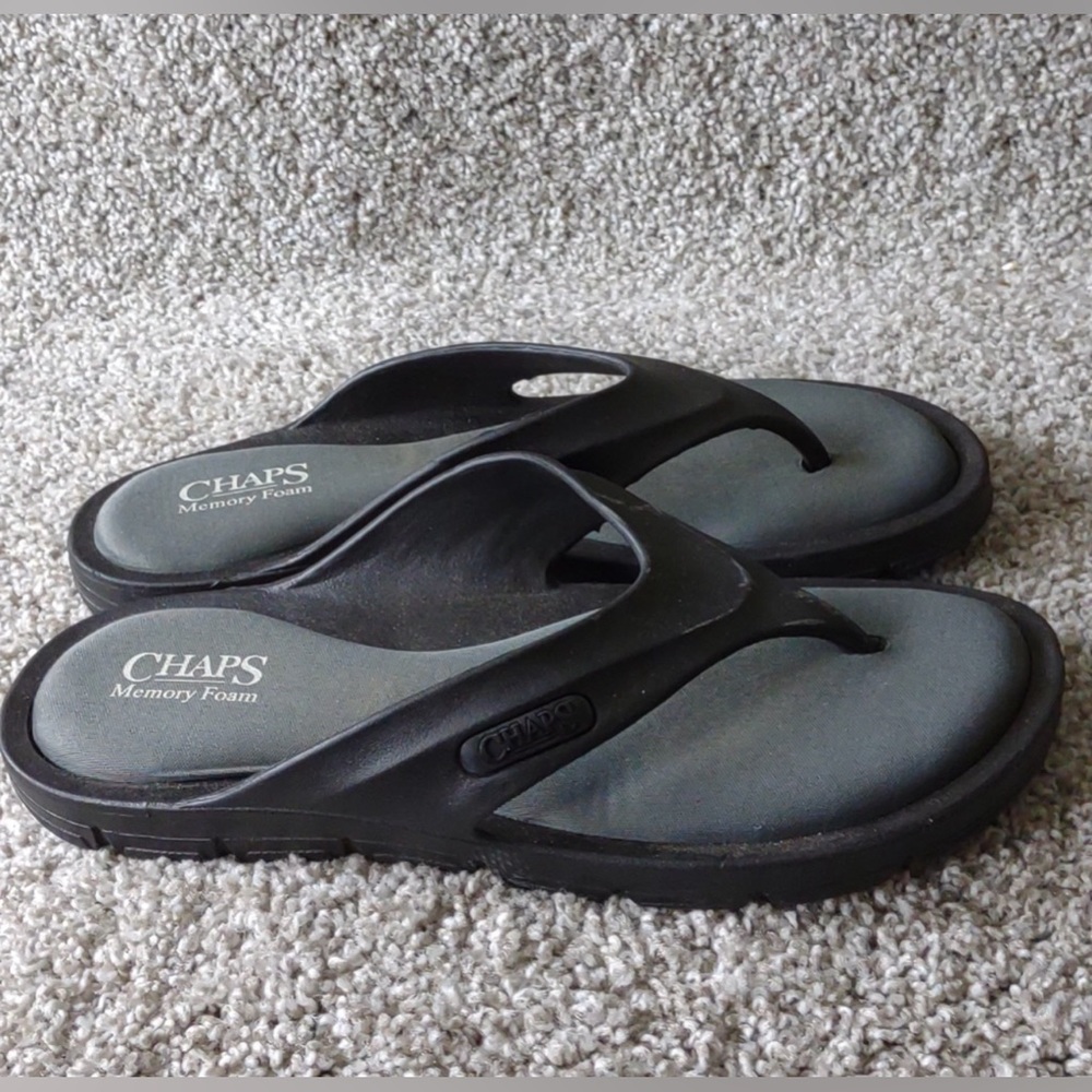 Chaps Thong Slide Flip Flops Mens XL (11 & Up) EUC